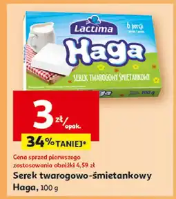 Auchan Serek twarogowy śmietankowy Lactima haga oferta