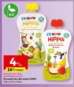 Auchan Mus owocowy jabłka-truskawki-banany Hipp hippis oferta