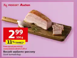 Auchan Boczek wędzony parzony Auchan oferta