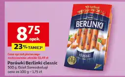 Auchan Parówki classic Morliny berlinki oferta