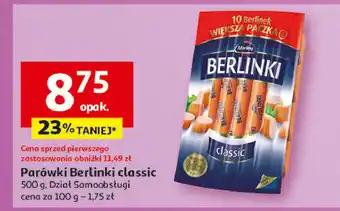 Auchan Parówki classic Morliny berlinki oferta
