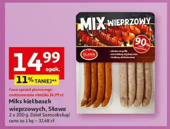 Auchan Mix kiełbasek wieprzowych Sława oferta