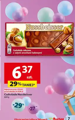 Auchan Czekolada mleczna z całymi orzechami Alpen gold nussbeisser oferta