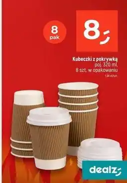 Dealz Kubeczki z pokrywką 320 ml oferta