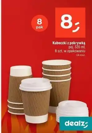 Dealz Kubeczki z pokrywką 320 ml oferta