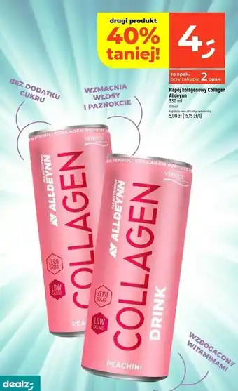 Dealz Napój collagen peachini Alldeynn oferta