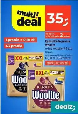 Dealz Kapsułki do brania black Woolite Keratin oferta