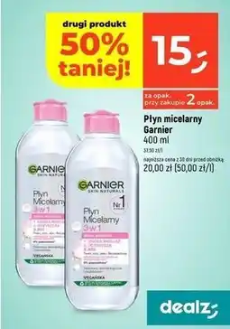 Dealz Płyn micelarny do skóry wrażliwej Garnier Skin Naturals oferta