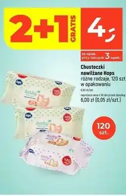 Dealz Chusteczki nawilżane różowe Hops Baby Pure oferta