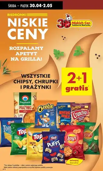 Biedronka Prażynki scary puffs ketchup Top Snackers oferta