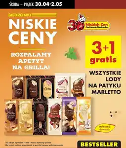 Biedronka Lód crunch white almond Marletto oferta