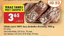 Biedronka Chelb żytni bez dodatku drożdży oferta