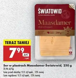 Biedronka Ser maasdamer dojrzewający Światowid oferta
