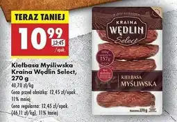 Biedronka Kiełbasa myśliwska Kraina Wędlin Select oferta