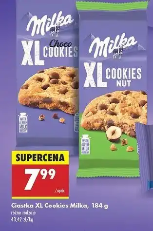Biedronka Ciastka czekoladowe Milka Xl Cookie oferta