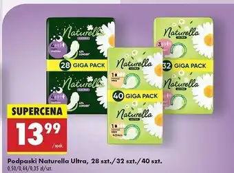 Biedronka Podpaski maxi Naturella Ultra oferta