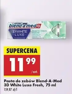 Biedronka Pasta do zębów perfection fresh Blend-A-Med 3D White Luxe oferta
