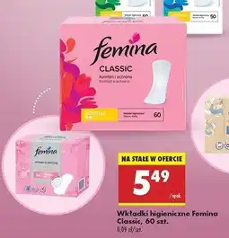 Biedronka Wkładki higieniczne normal Femina Classic oferta