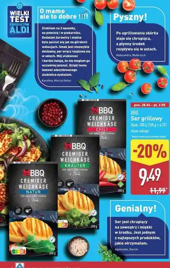 ALDI Ser grillowy z chilli Bbq (Aldi) oferta