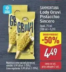 ALDI Lody pistachio Sammontana Gruvi oferta