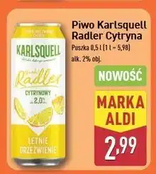 ALDI Piwo lemon Karlsquell Radler oferta