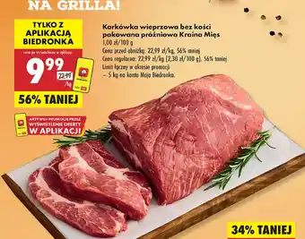 Biedronka Karkówka wieprzowa bez kości Kraina Mięs oferta