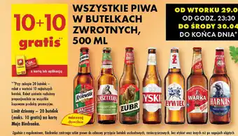 Biedronka Piwo w butelkach zwrotnych oferta