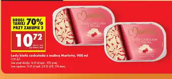 Biedronka Lody Marletto biała czekolada z maliną oferta