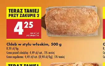 Biedronka Chleb w stylu włoskim oferta