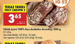 Biedronka Chleb żytni 100% bez dodatku drożdży oferta