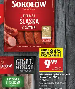 Biedronka Kiełbasa Sląska z szynki Sokołów oferta