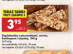 Biedronka Zapiekanka z pieczarkami, serem, ketchupem i szynką oferta