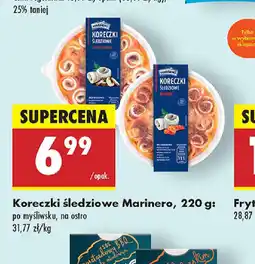 Biedronka Koreczki śledziowe Marinero oferta