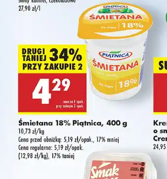 Biedronka Smietana 18% Piątnica oferta