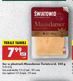 Biedronka Ser w plastrach Maasdamer Swiatowid oferta