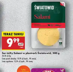 Biedronka Ser żółty Salami w plastrach Swiatowid oferta