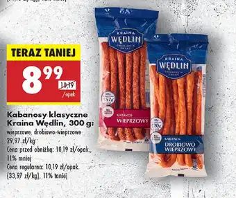 Biedronka Kabanosy klasyczne Kraina Wędlin oferta