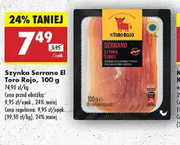 Biedronka Szynka Serrano El Toro Rojo oferta