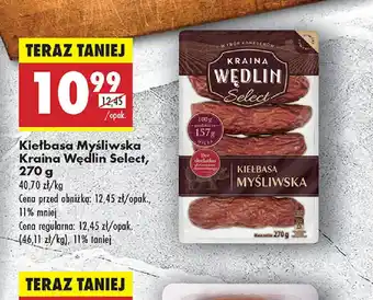 Biedronka Kiełbasa Myśliwska Kraina Wędlin Select oferta