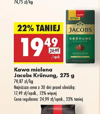 Biedronka Kawa mielona Jacobs Krönung oferta