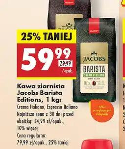 Biedronka Kawa ziarnista Jacobs Barista Editions oferta