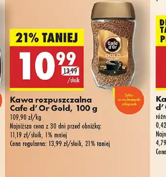 Biedronka Kawa rozpuszczalna Cafe d'Or Gold oferta