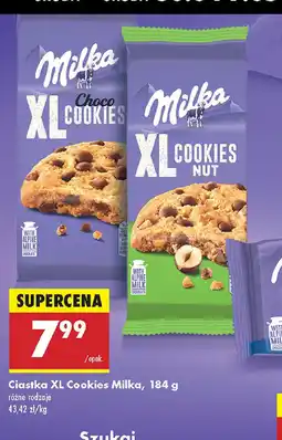 Biedronka Ciastka XL Cookies Milka oferta