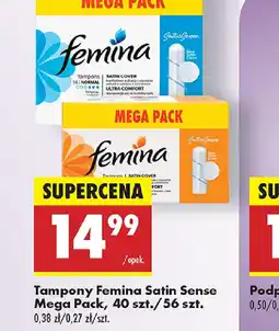 Biedronka Tampony Femina Satin Sense Mega Pack oferta