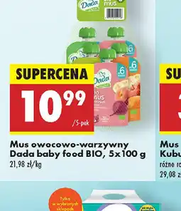 Biedronka Mus owocowo-warzywny Dada baby food BIO oferta
