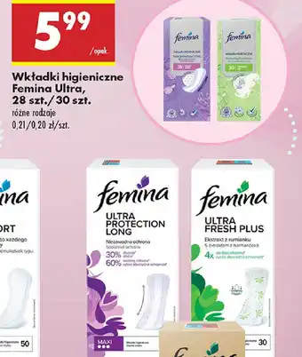 Biedronka Wkładki higieniczne Femina Ultra oferta