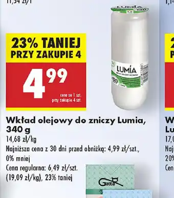 Biedronka Wkład olejowy do zniczy Lumia oferta