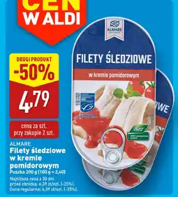 ALDI ALMARE Filety śledziowe w kremie pomidorowym oferta