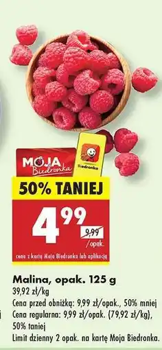 Biedronka Malina, opak. 125 g oferta