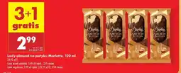 Biedronka Lody almond na patyku Marletto, 120 ml oferta